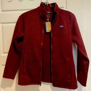 Girls XL dark red Patagonia better sweater full zip jacket